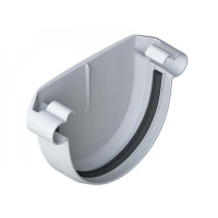 Заглушка Желоба ПВХ (водосточка) Элит белая