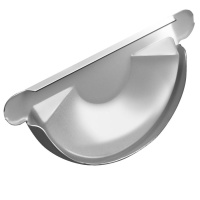 Заглушка желоба графит универсальная Grand Line ПВХ (RAL 7024)