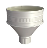 Воронка ребристая белая