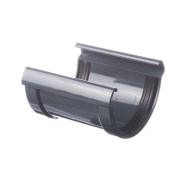 Соединитель желобов графит Grand Line ПВХ (RAL 7024)