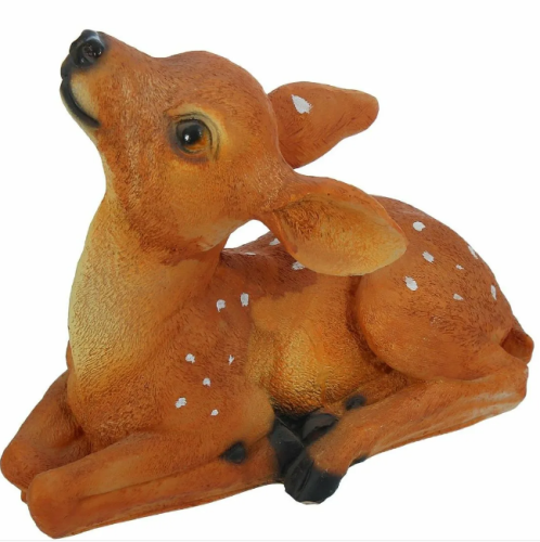 Фигурка Олененок малый лежит смотрит вверх Н 21см